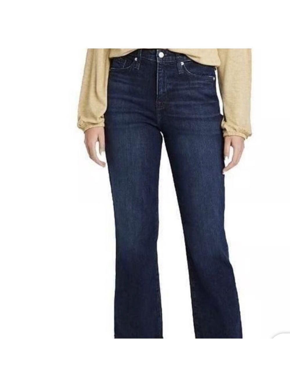 A New Day High Rise Bootcut Straight Hip Thigh Dark Wash Jeans PLUS 16 Short